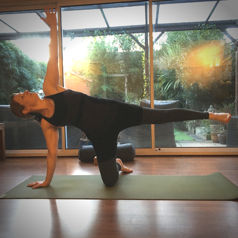 Half side plank with leg lifted